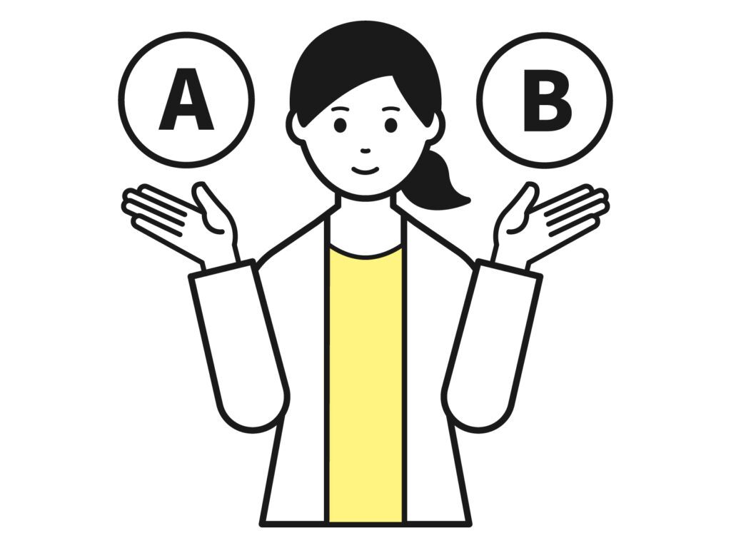 AとBを比較する人